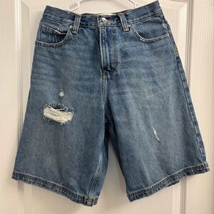 BDG Blue Jean Shorts Distressed Vintage Style